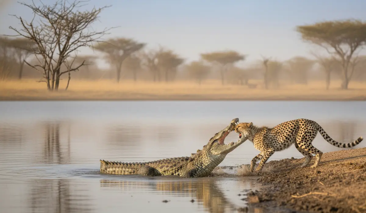 Crocodile Vs Cheetah A
